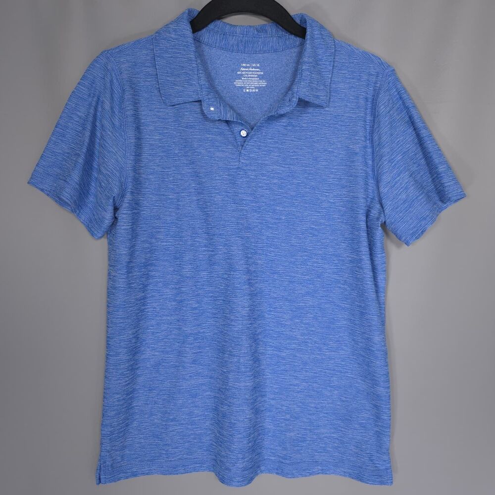 HANNA ANDERSSON‎ Polo Shirt Boys 10 Blue Perfomance Short Sleeve